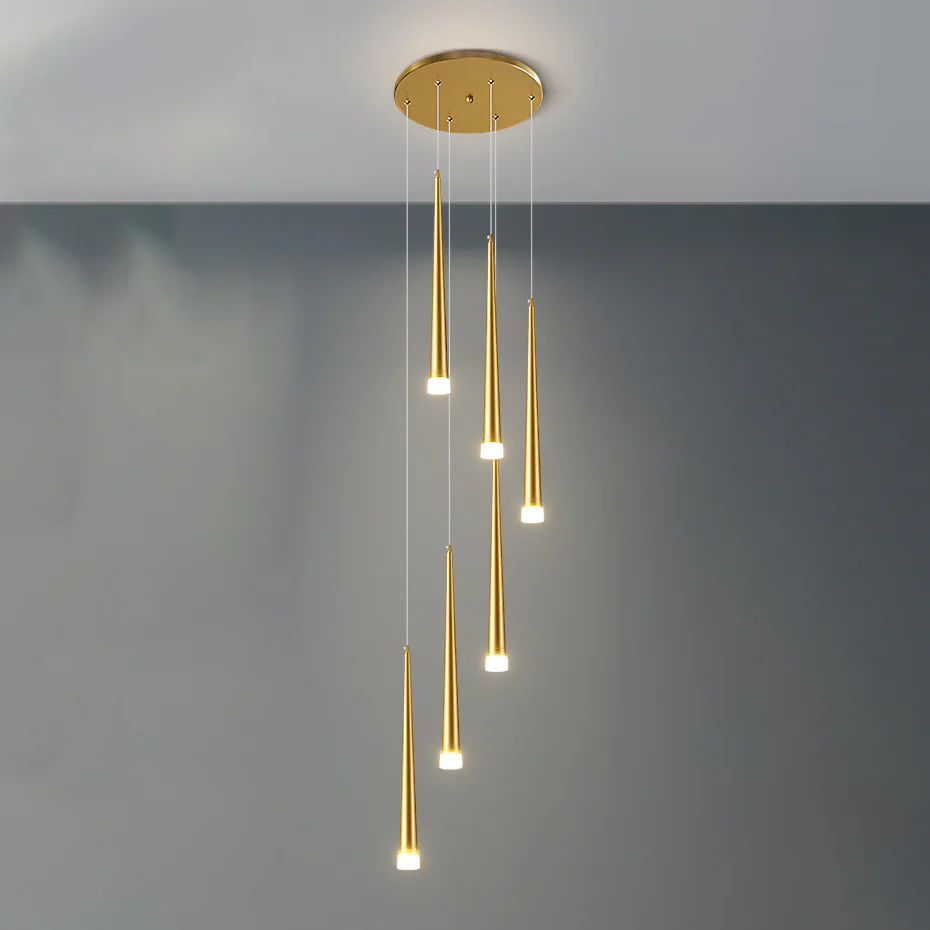 WOMO Cone Spiral Cascading Chandelier-WM2204 - Image 43