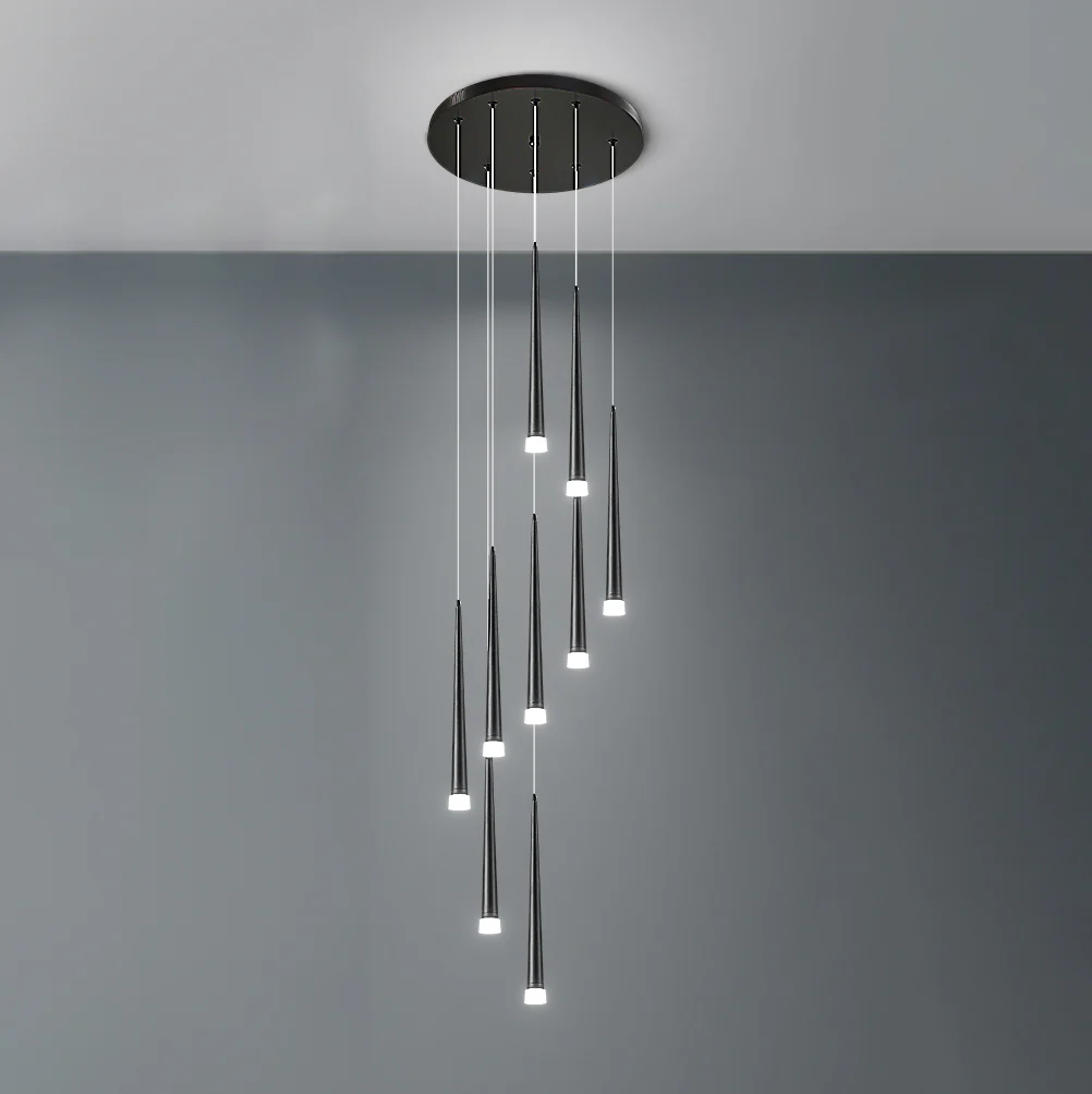 WOMO Cone Spiral Cascading Chandelier-WM2204 - Image 50