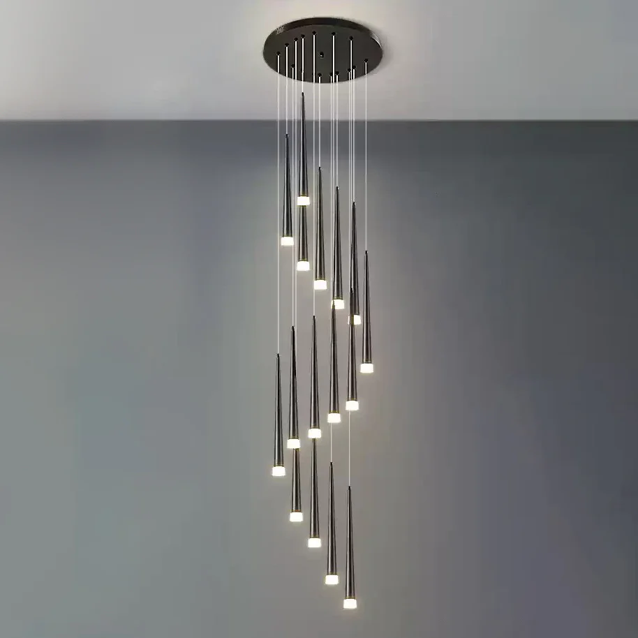 WOMO Cone Spiral Cascading Chandelier-WM2204 - Image 52