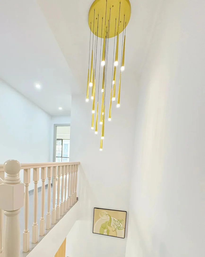 WOMO Cone Spiral Cascading Chandelier-WM2204 - Image 57