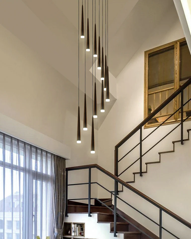 WOMO Cone Spiral Cascading Chandelier-WM2204 - Image 6