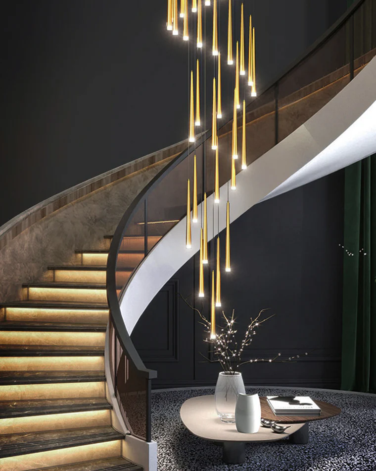 WOMO Cone Spiral Cascading Chandelier-WM2204 - Image 7