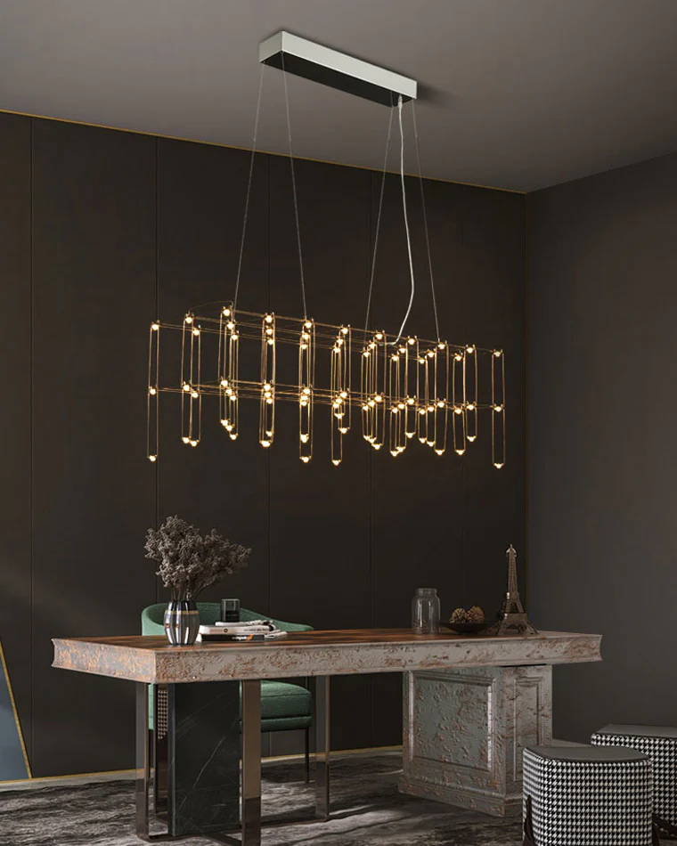 WOMO Rectangular Sculptural Chandelier-WM2200 - Image 2