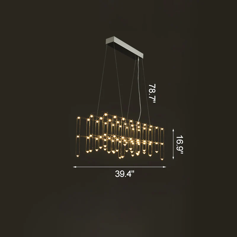 WOMO Rectangular Sculptural Chandelier-WM2200 - Image 28