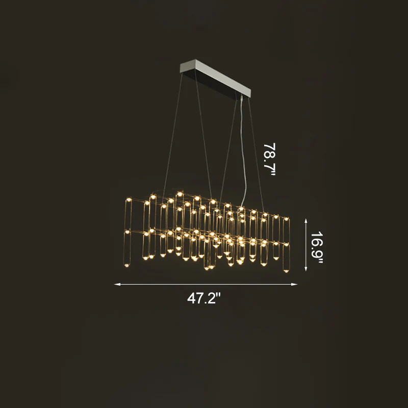 WOMO Rectangular Sculptural Chandelier-WM2200 - Image 30