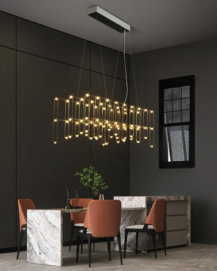 WOMO Rectangular Sculptural Chandelier-WM2200 - Image 4