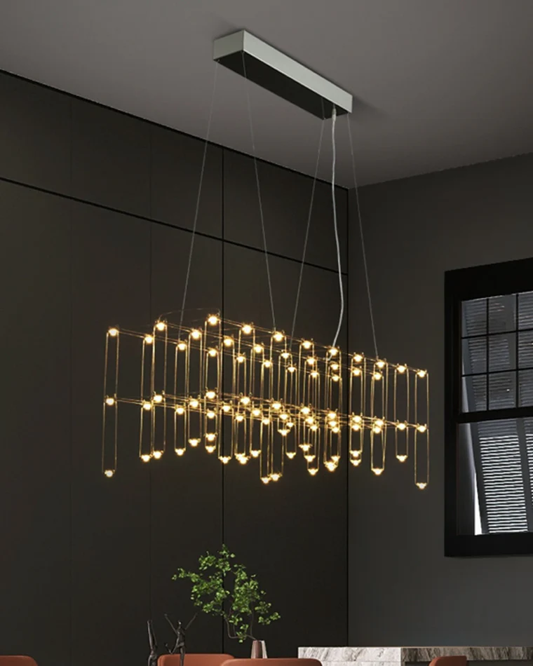 WOMO Rectangular Sculptural Chandelier-WM2200 - Image 8