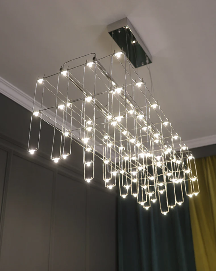 WOMO Rectangular Sculptural Chandelier-WM2200 - Image 9
