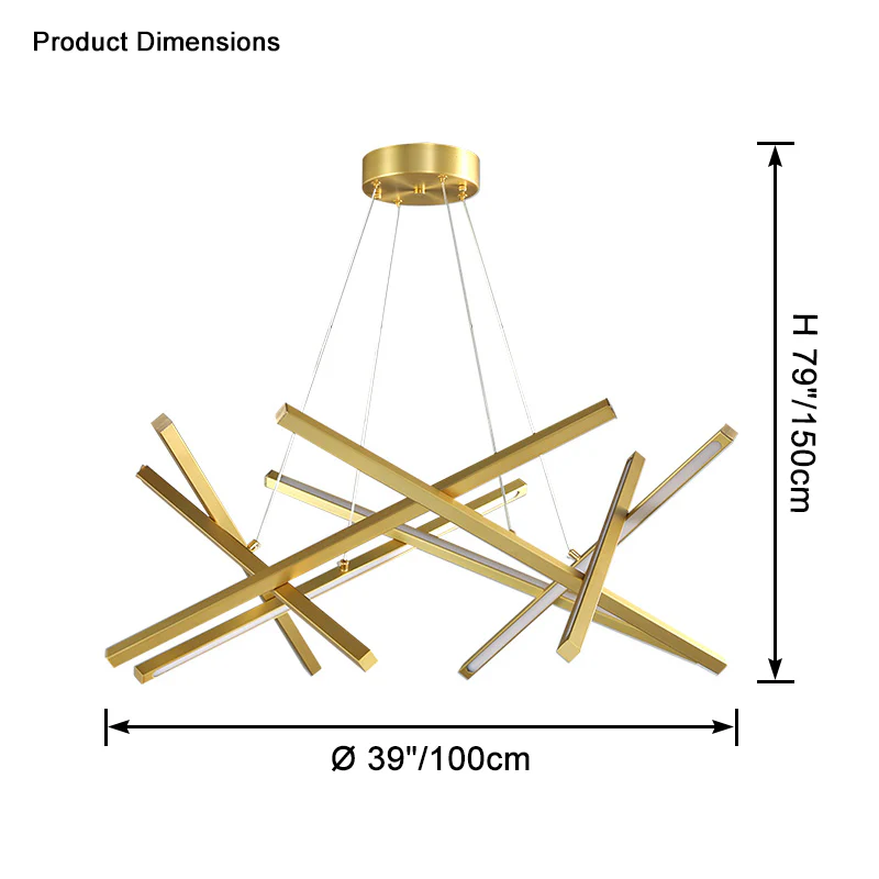 WOMO Stick Led Chandelier-WM2583 - Image 17