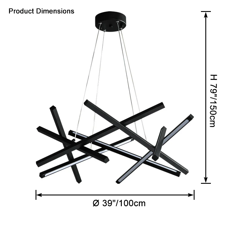 WOMO Stick Led Chandelier-WM2583 - Image 23