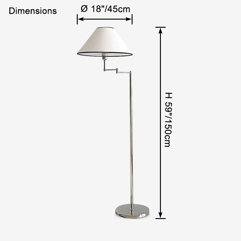WOMO Cone Swing Arm Floor Lamp-WM7109 - Image 11