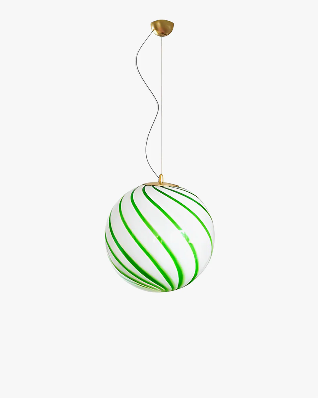 WOMO Swirl Glass Globe Pendant Light-WM2613 - Image 8