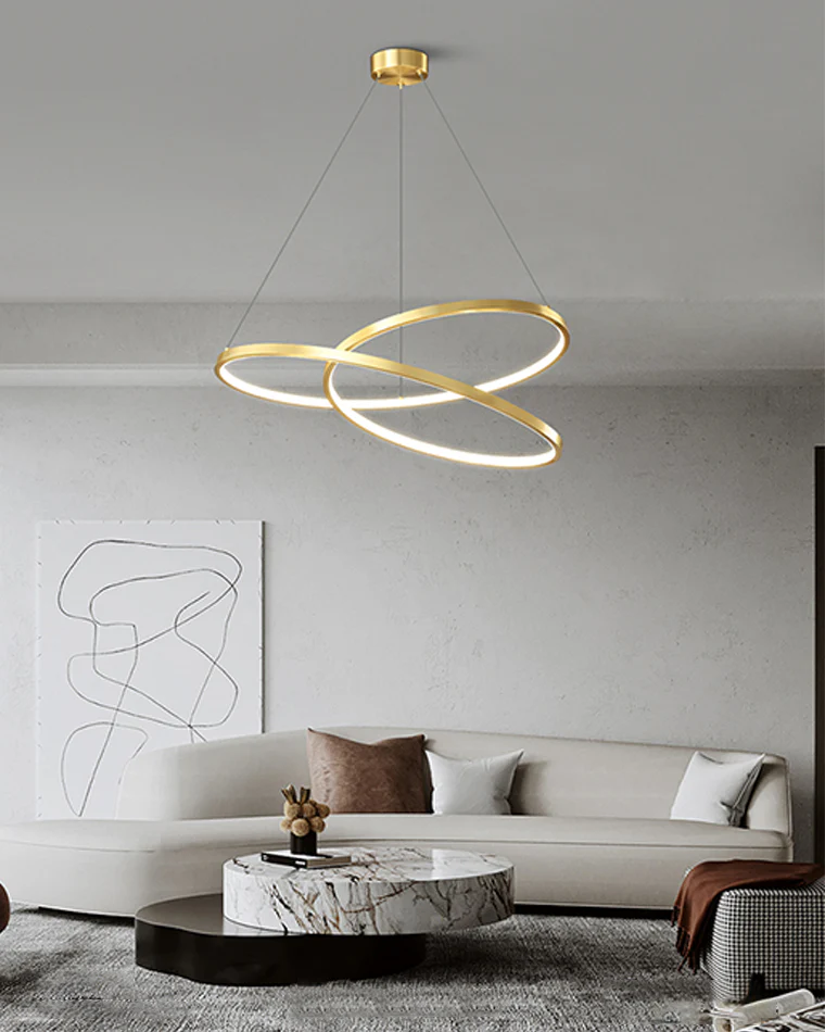 WOMO Swirl Led Brass Pendant Light-WM2354 - Image 5
