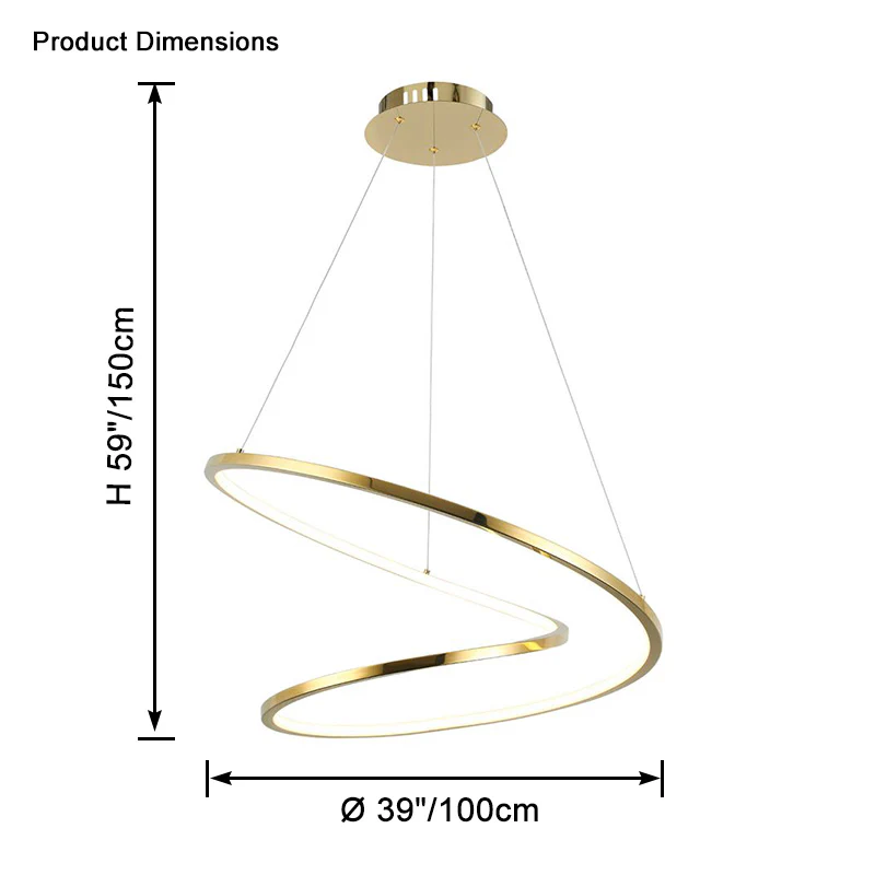 WOMO Swirl Led Chandelier-WM2461 - Image 16