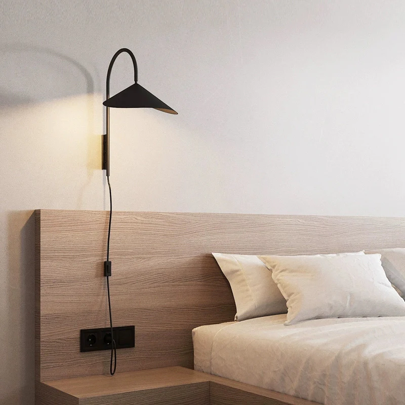 WOMO Swivel Arched Wall Sconce with Plugs and Shade-WM6119 - Image 14