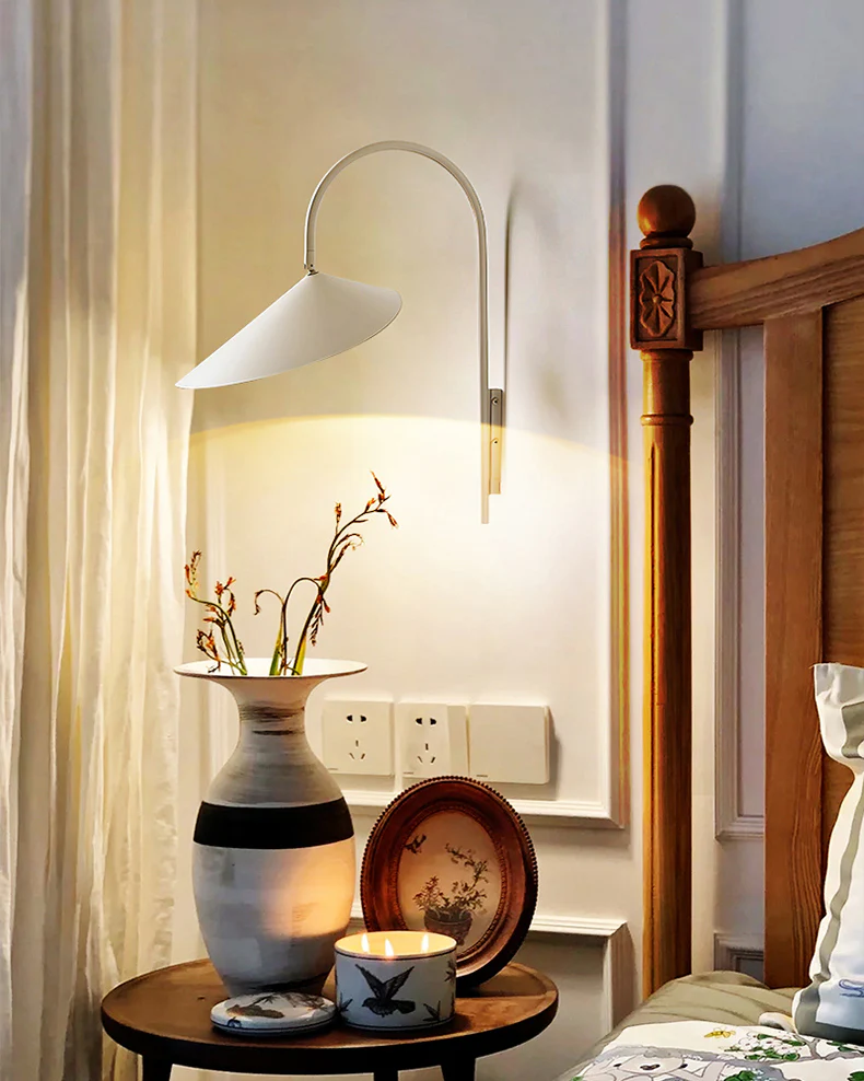 WOMO Swivel Arched Wall Sconce with Plugs and Shade-WM6119 - Image 18