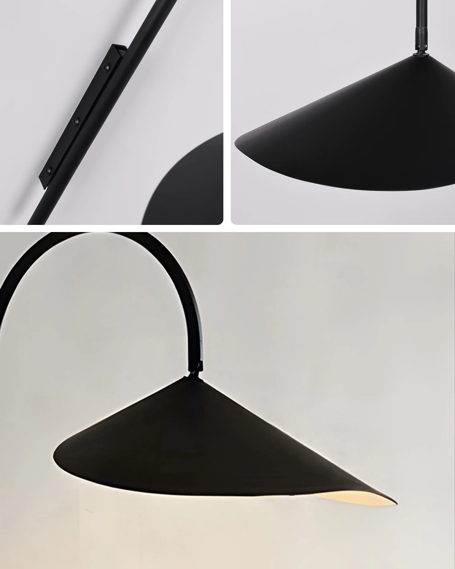 WOMO Swivel Arched Wall Sconce with Plugs and Shade-WM6119 - Image 27