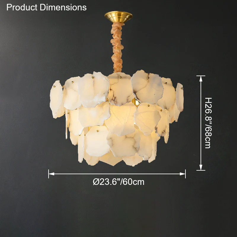 WOMO Tiered Alabaster Chandelier-WM2393 - Image 15