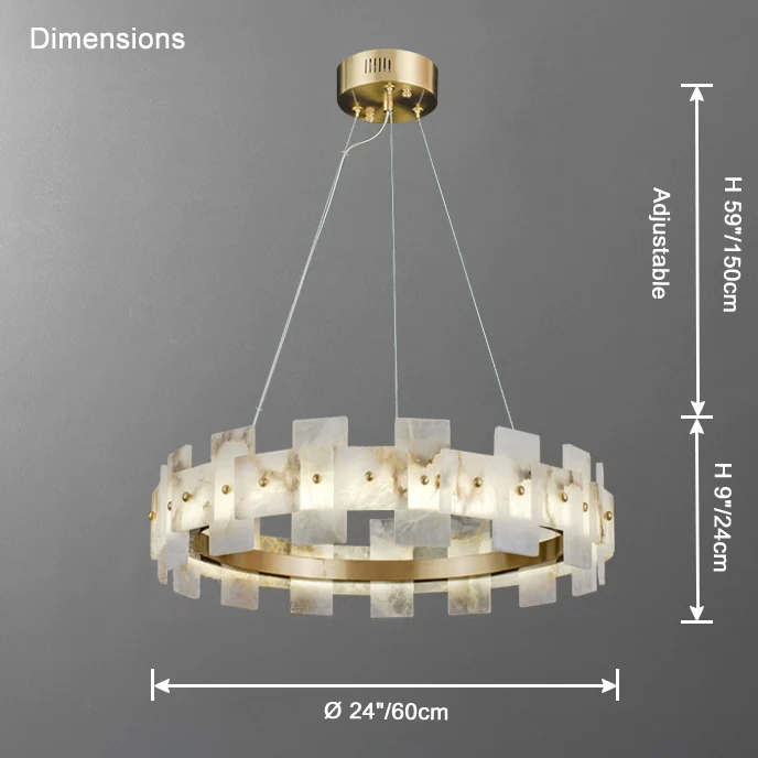 WOMO Tiered Alabaster Chandelier-WM2830 - Image 14