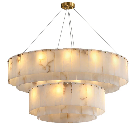 WOMO Tiered Alabaster Chandelier-WM2844 - Image 11