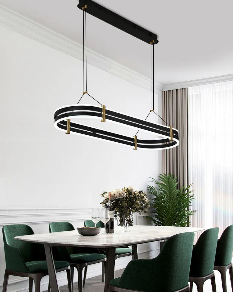 WOMO Tiered Black Rings Chandelier-WM2172 - Image 12