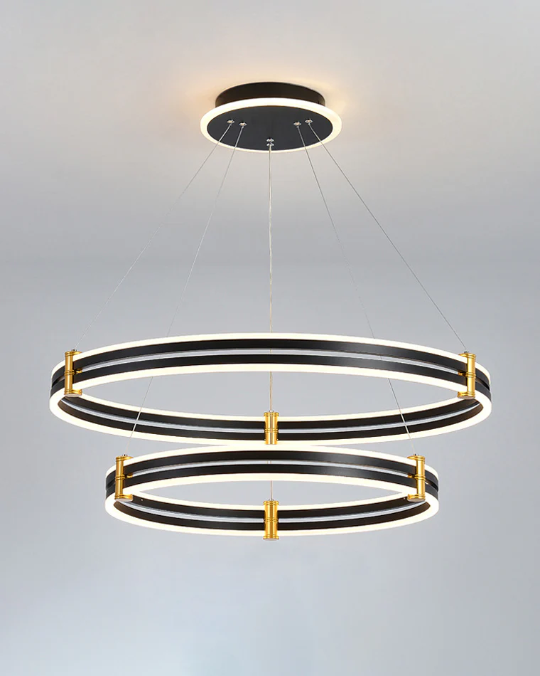 WOMO Tiered Black Rings Chandelier-WM2172 - Image 27