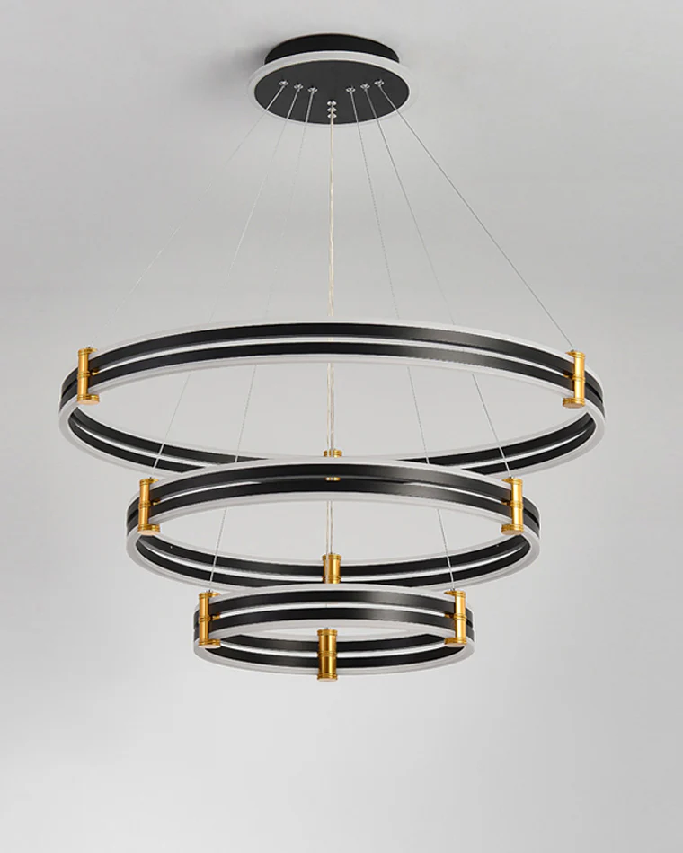 WOMO Tiered Black Rings Chandelier-WM2172 - Image 34