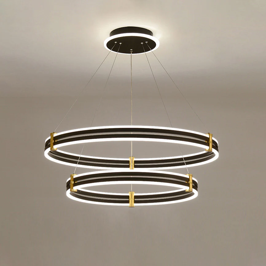 WOMO Tiered Black Rings Chandelier-WM2172 - Image 42