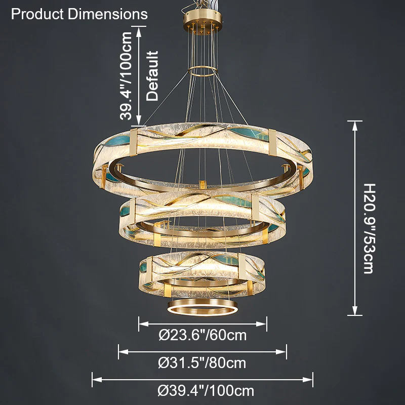 WOMO Enamel Tiered Round Chandelier-WM2336 - Image 14