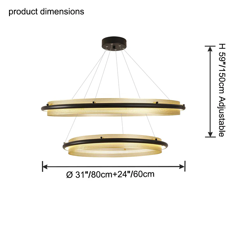 WOMO Tiered Circular Led Chandelier-WM2119b - Image 17