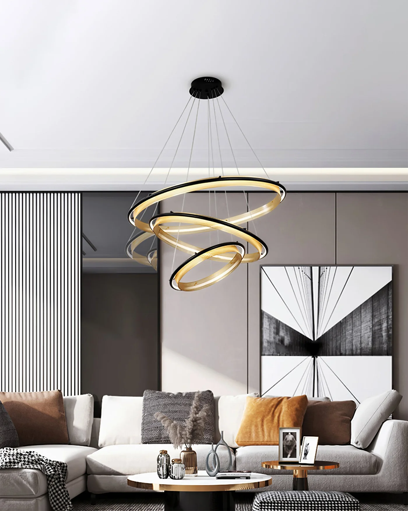 WOMO Tiered Circular Led Chandelier-WM2119b - Image 6