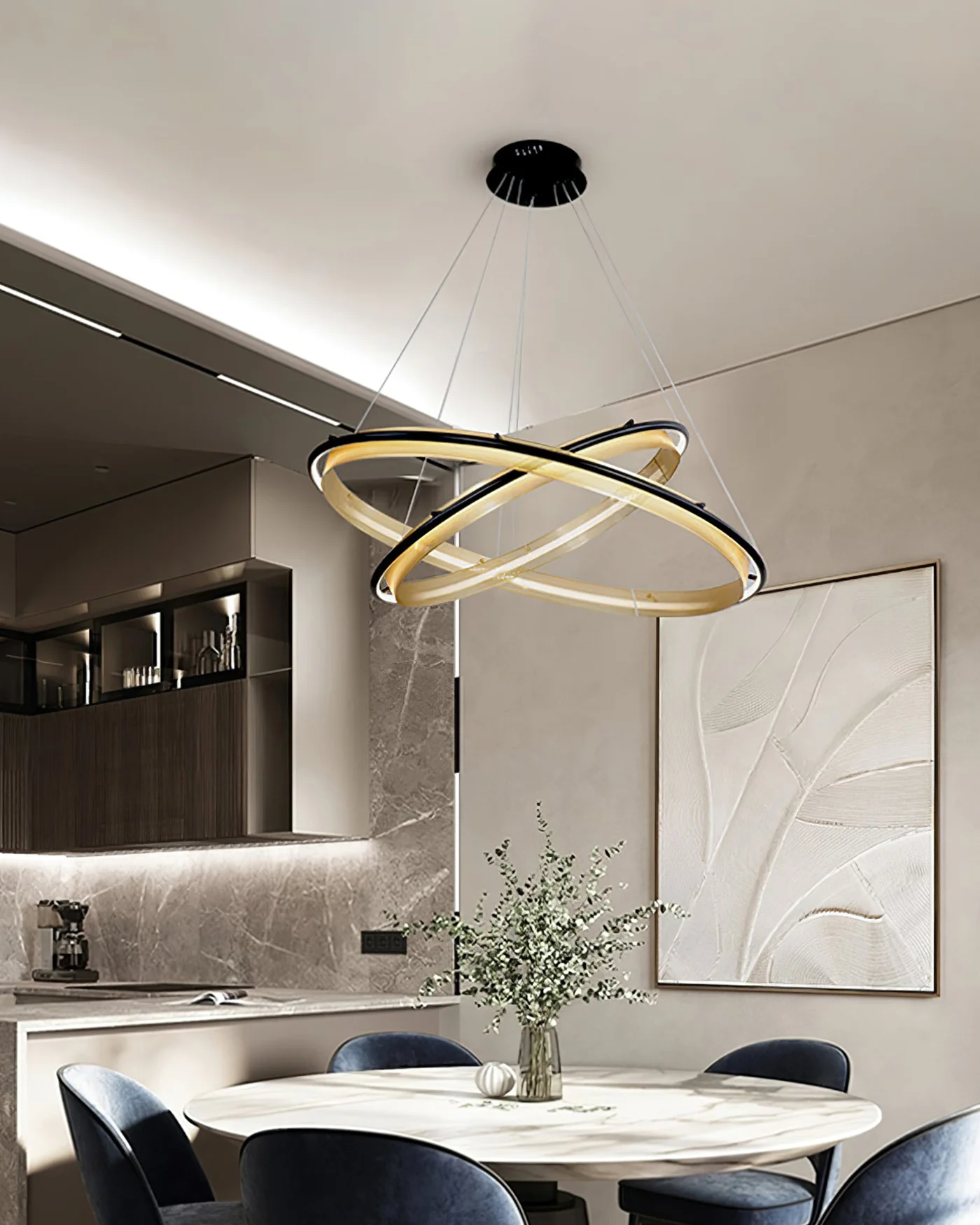 WOMO Tiered Circular Led Chandelier-WM2119b - Image 7