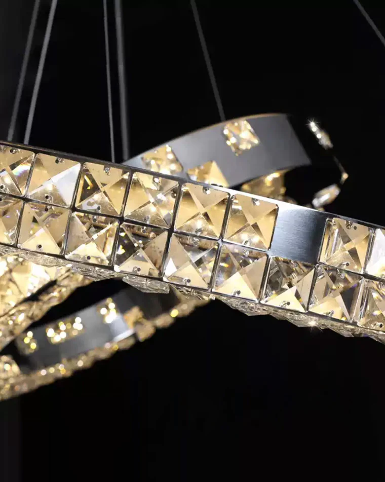 WOMO Tiered Circular Crystal Chandelier-WM2544 - Image 14