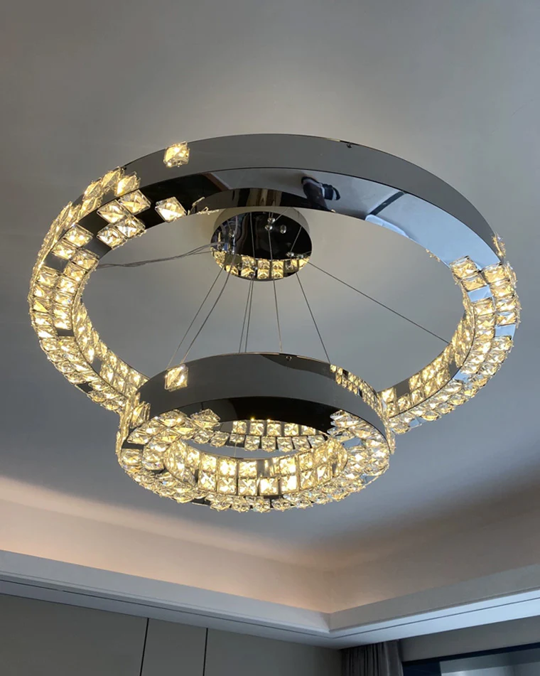 WOMO Tiered Circular Crystal Chandelier-WM2544 - Image 6