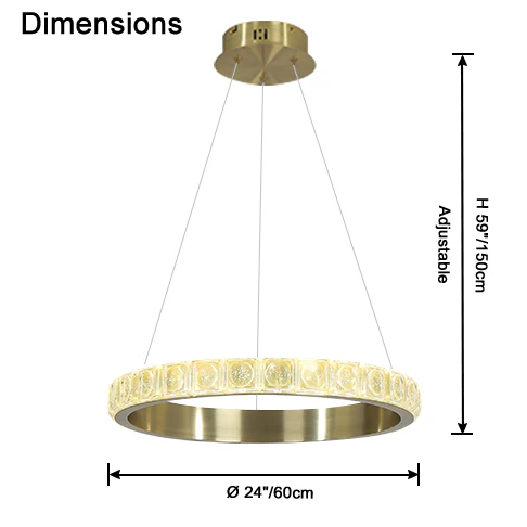 WOMO Circular Led Crystal Chandelier-WM2549a - Image 22