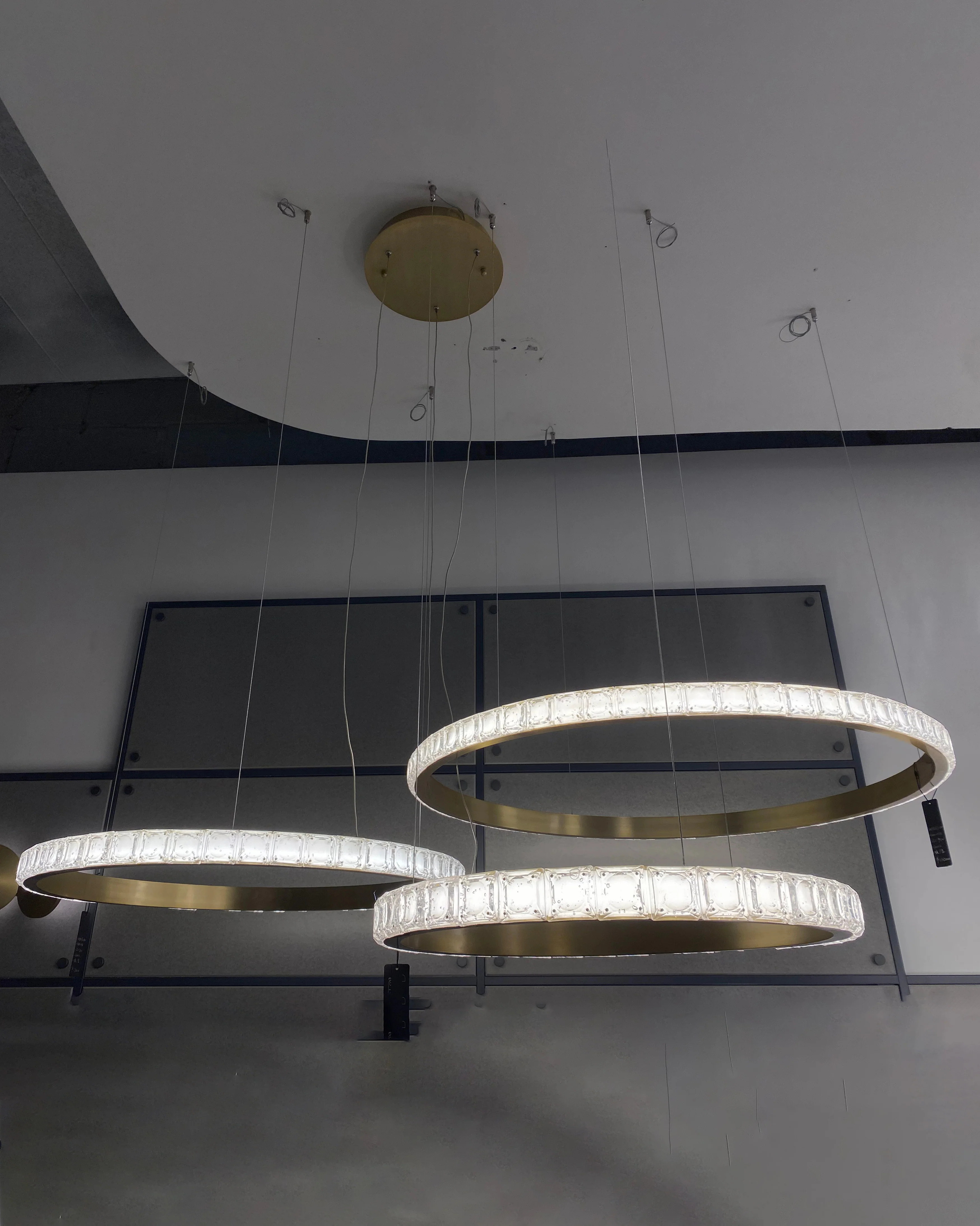WOMO Tiered Ring Led Crystal Chandelier-WM2549b - Image 11