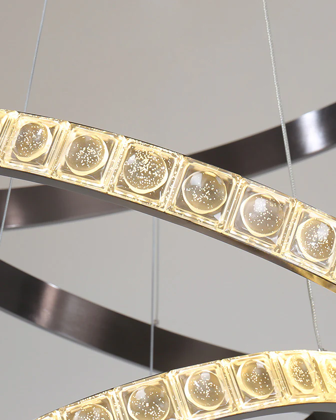 WOMO Tiered Ring Led Crystal Chandelier-WM2549b - Image 13