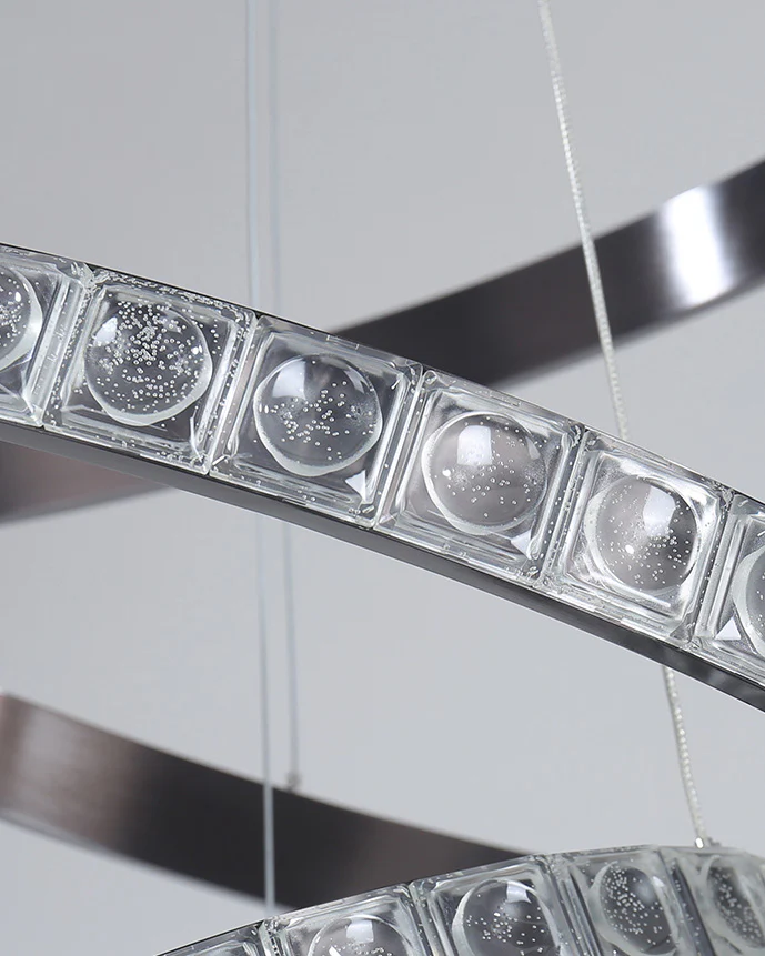 WOMO Tiered Ring Led Crystal Chandelier-WM2549b - Image 14