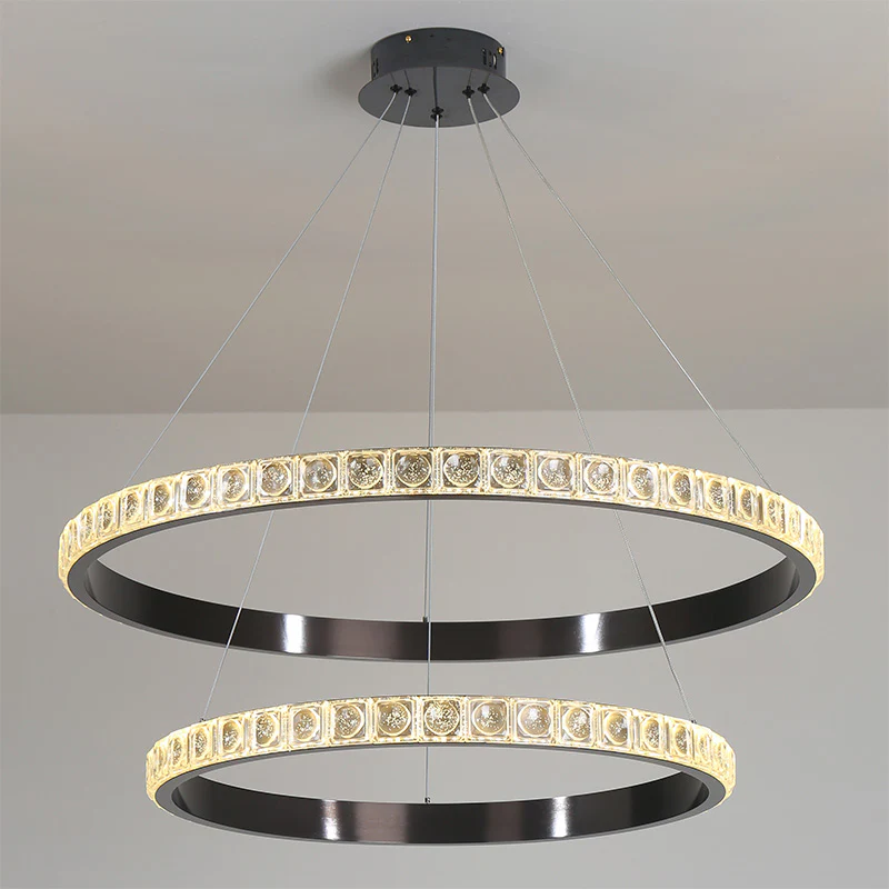 WOMO Tiered Ring Led Crystal Chandelier-WM2549b - Image 15