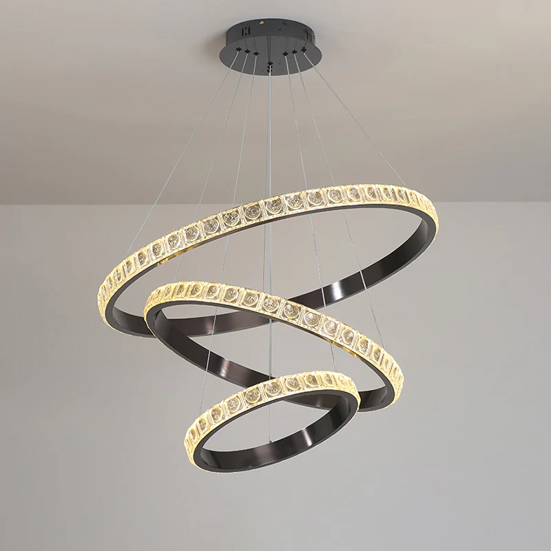 WOMO Tiered Ring Led Crystal Chandelier-WM2549b - Image 17