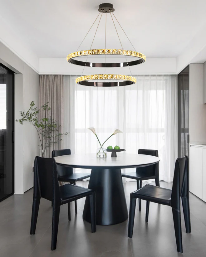 WOMO Tiered Ring Led Crystal Chandelier-WM2549b - Image 3