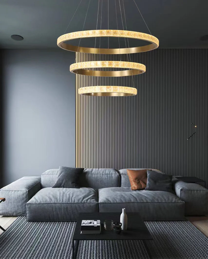 WOMO Tiered Ring Led Crystal Chandelier-WM2549b - Image 4