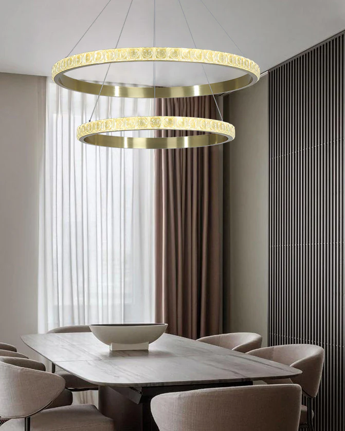 WOMO Tiered Ring Led Crystal Chandelier-WM2549b - Image 5
