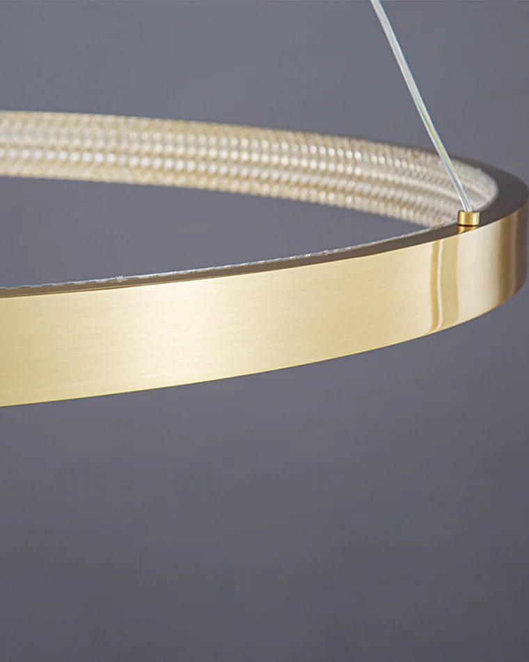 WOMO Tiered Circular Led Brass Chandelier-WM2345 - Image 10