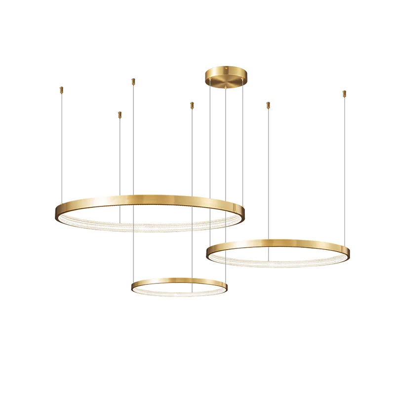 WOMO Tiered Circular Led Brass Chandelier-WM2345 - Image 18