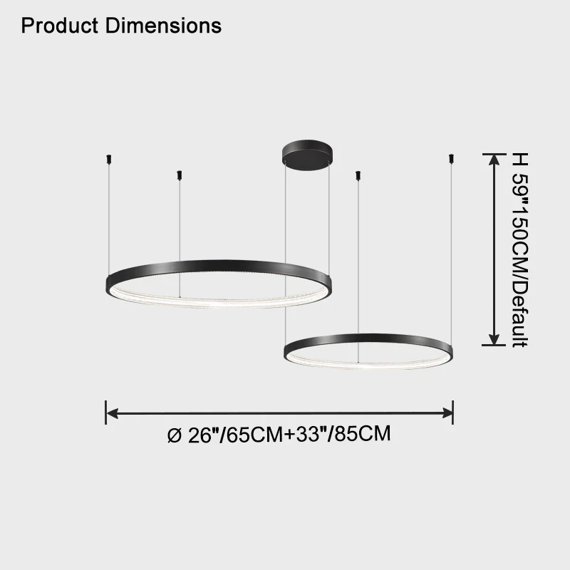 WOMO Tiered Circular Led Brass Chandelier-WM2345 - Image 21