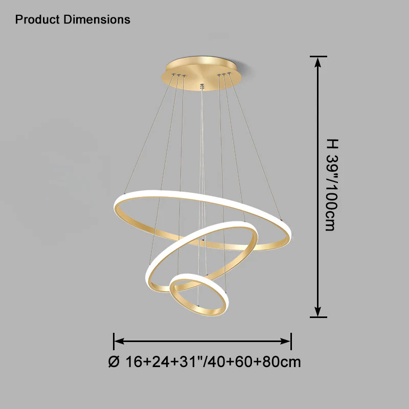 WOMO Tiered Circular Led Chandelier-WM2458 - Image 37