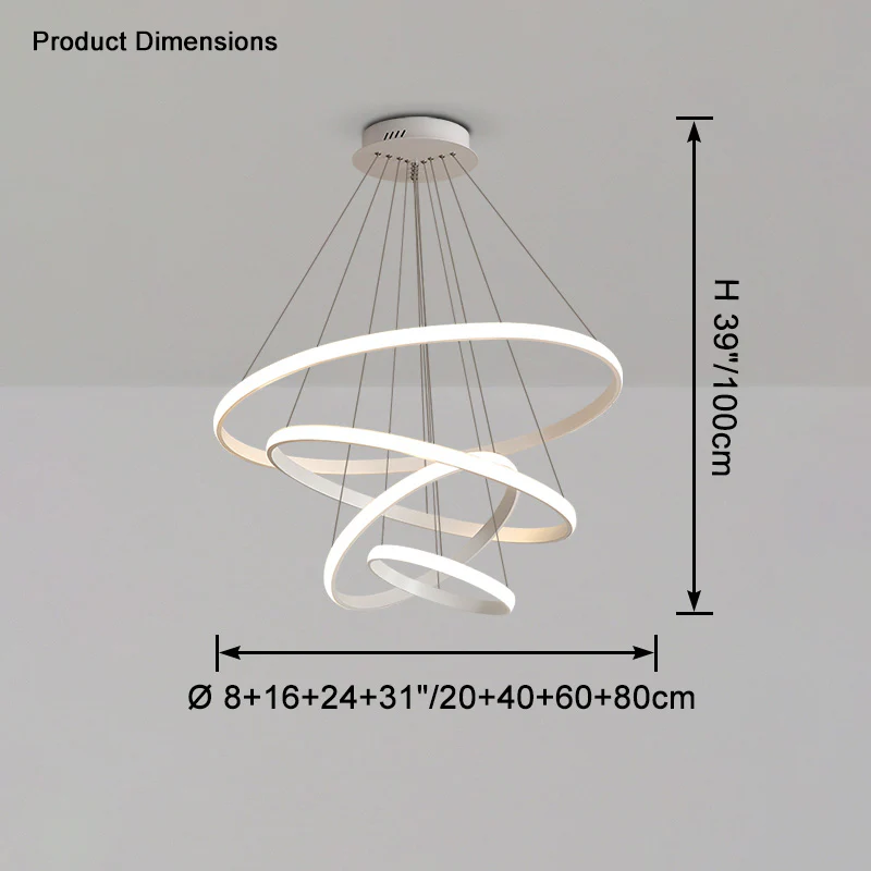 WOMO Tiered Circular Led Chandelier-WM2458 - Image 55