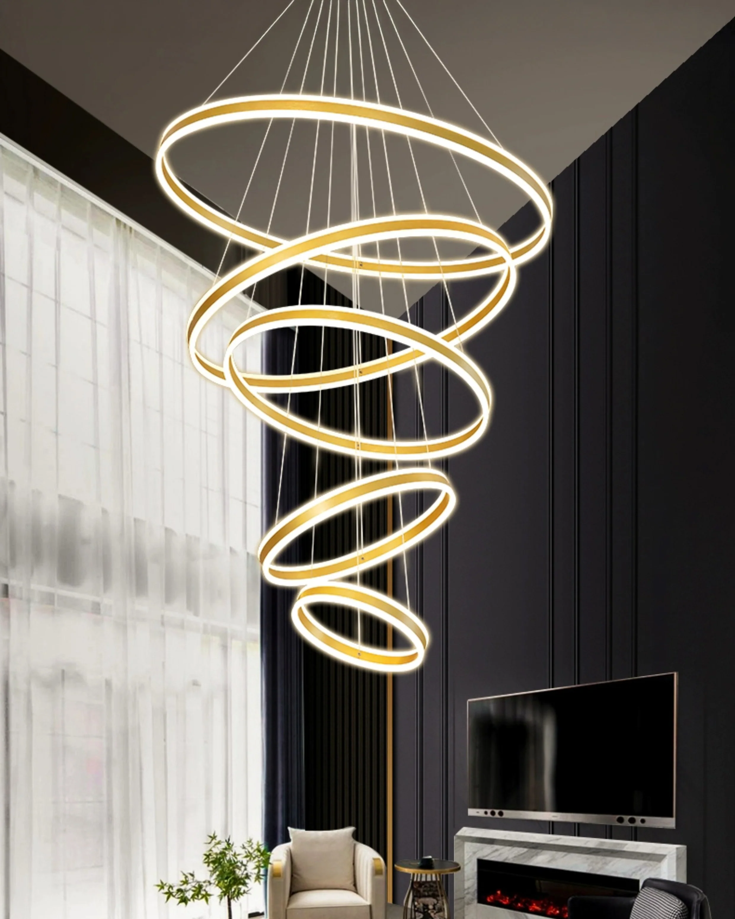 WOMO Tiered Circular Led Chandelier-WM3052 - Image 5