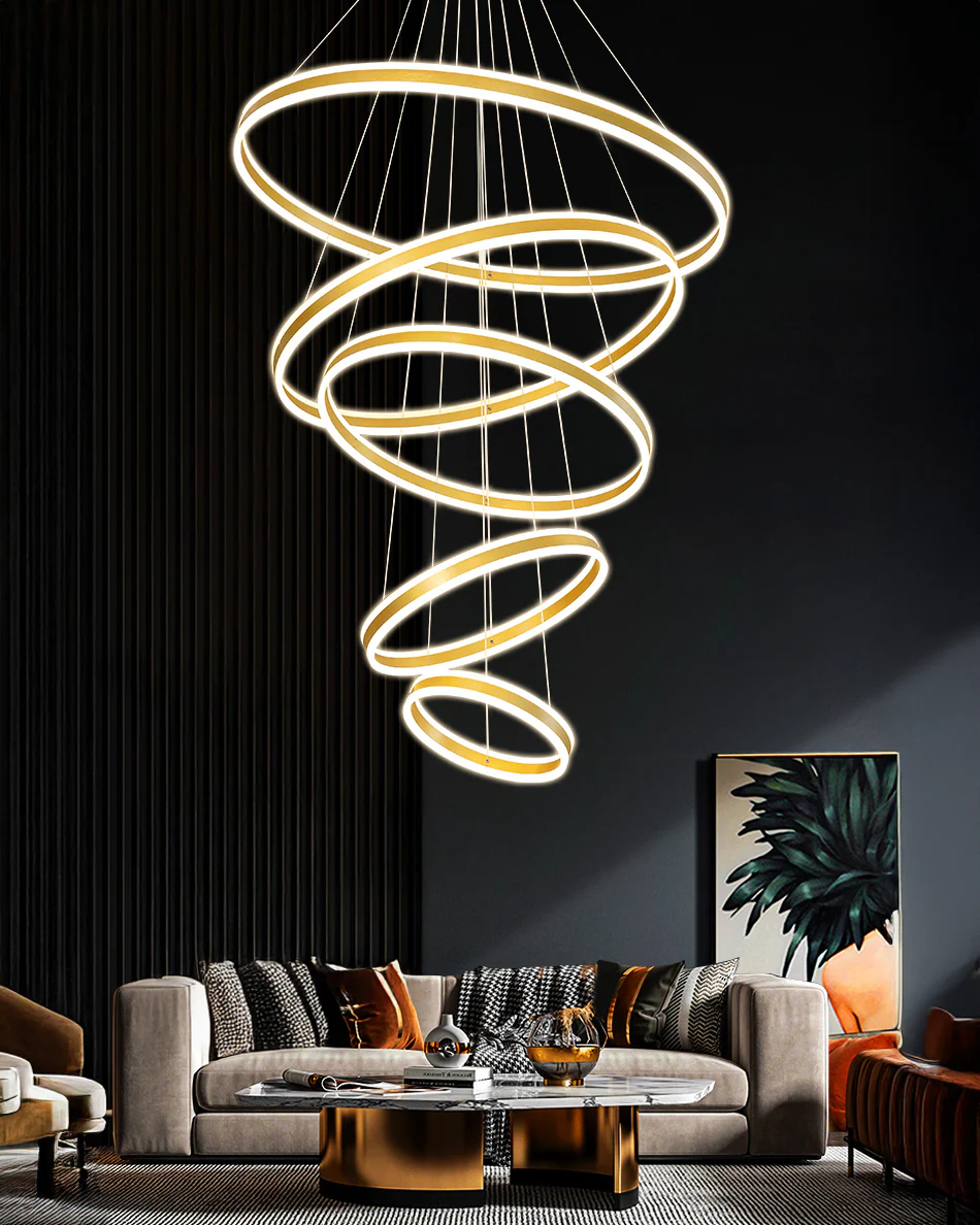 WOMO Tiered Circular Led Chandelier-WM3052 - Image 9